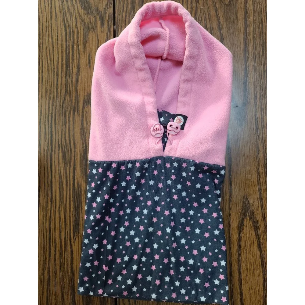 AONIJIE Pink Black Fleece Hooded Balaclava